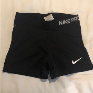 Black Nike Pro Spandex Shorts
